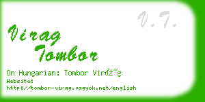 virag tombor business card